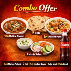 Solo Hunger Combo – Mutton Nahari & Chicken Biryani Meal @229